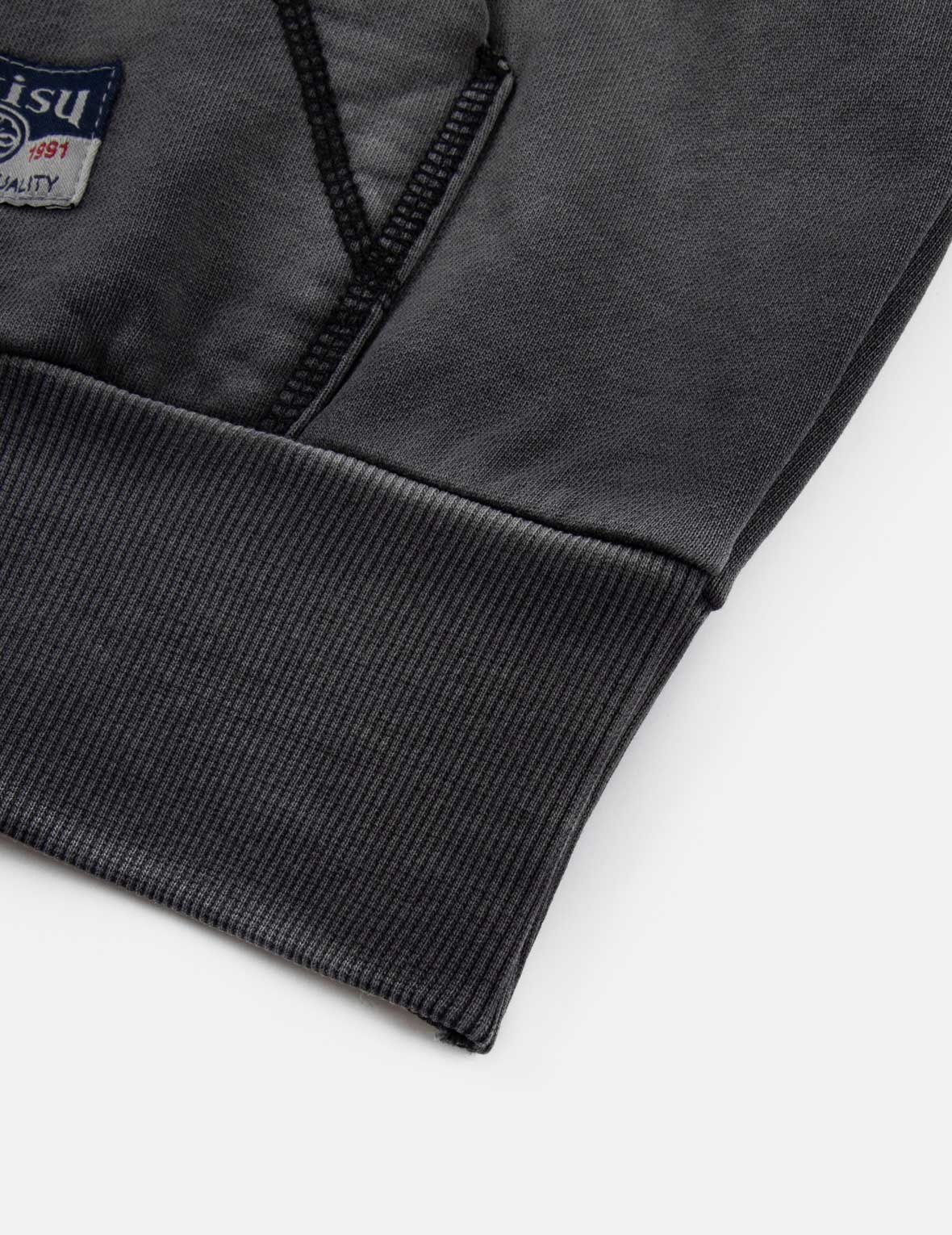 METALLIC HEAT-PRESSED EVISU LOGO LOOSE FIT HOODIE - 11