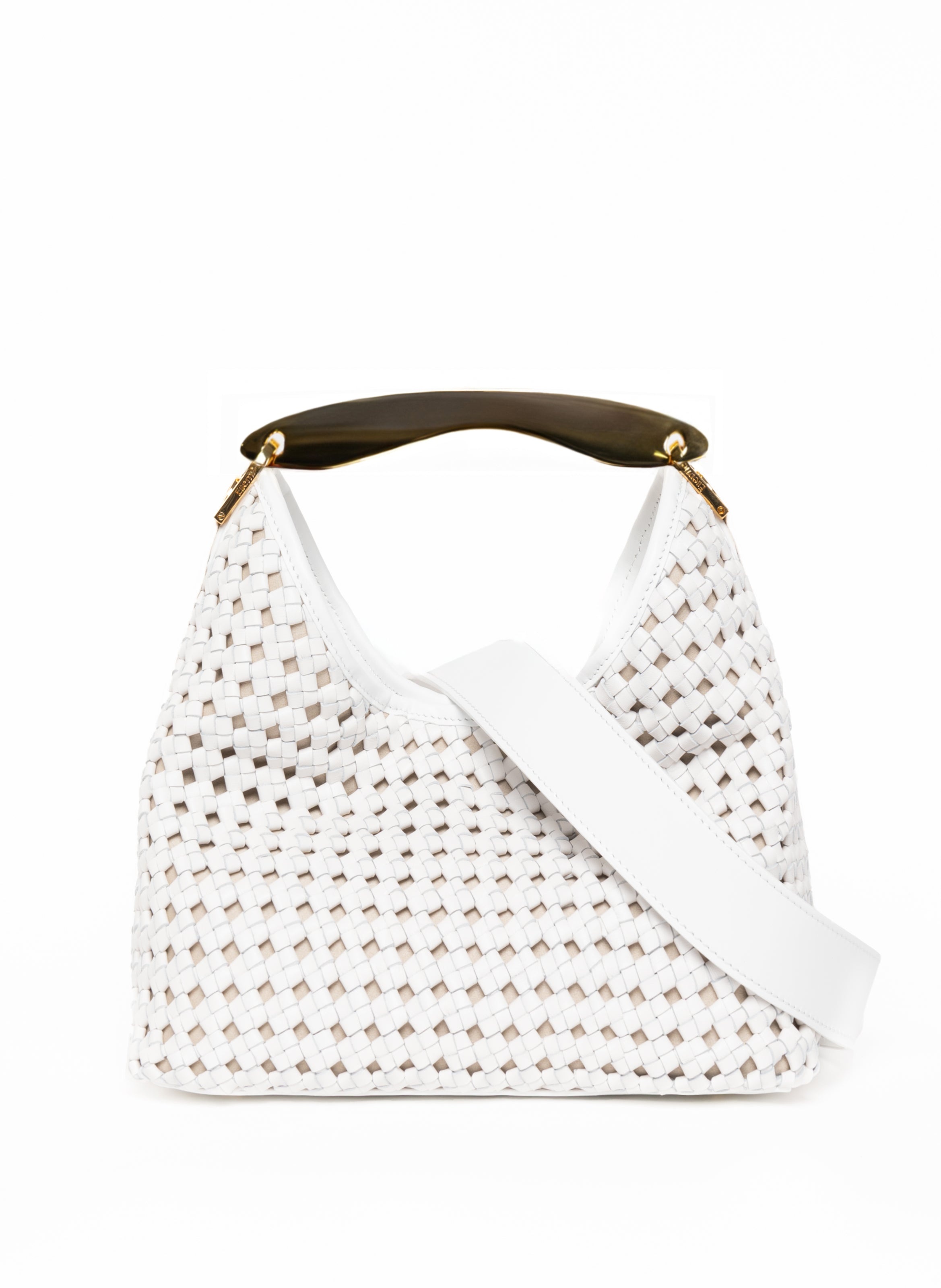 Boomerang Woven Leather White - 4