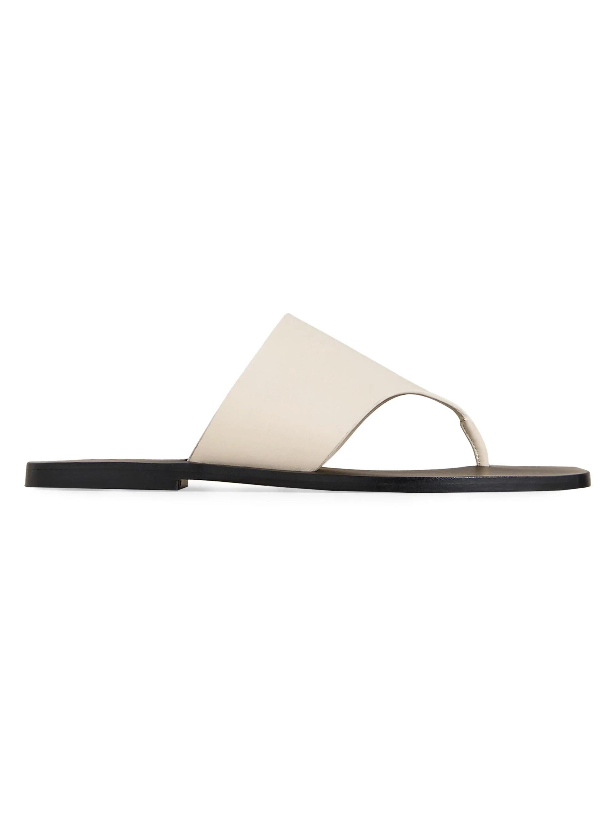 A. Emery Women's Paton Leather Sandals - Eggshell Black - 1