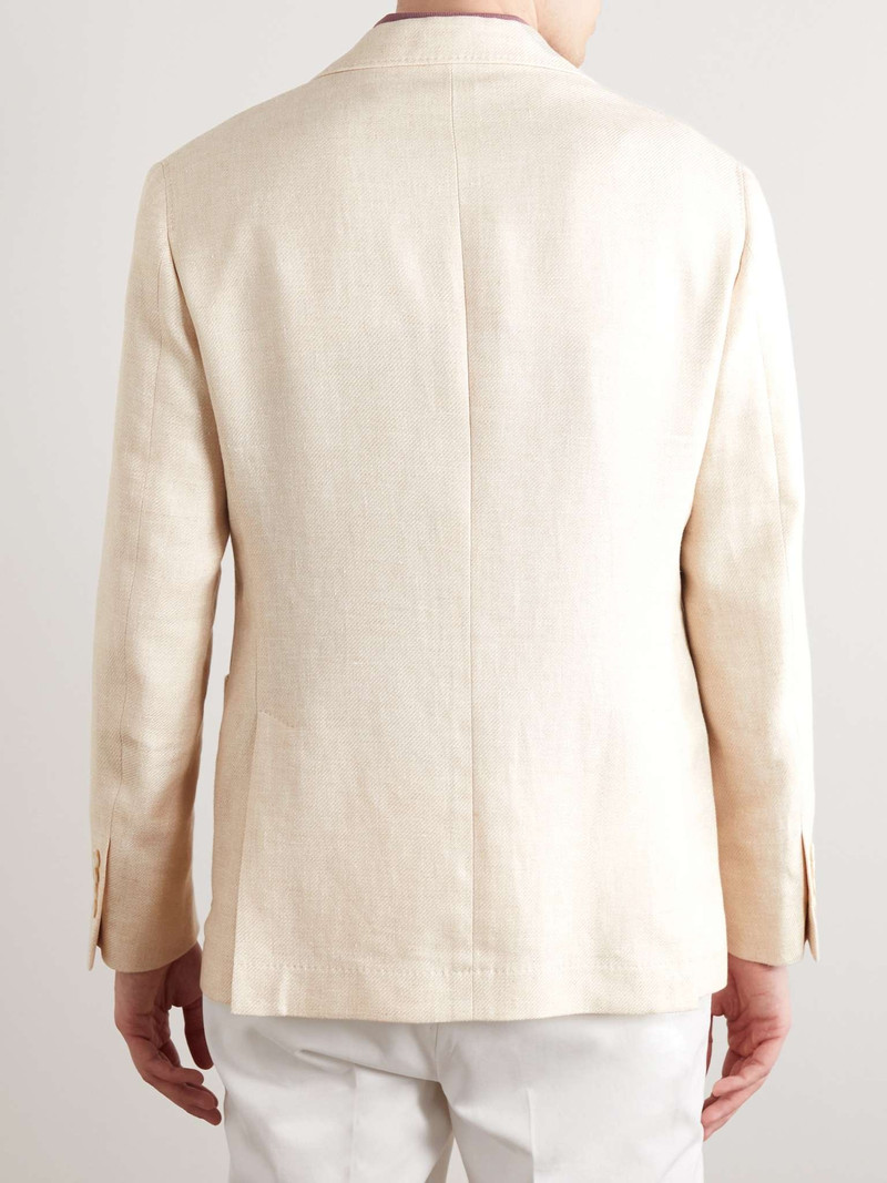 Linen, Wool and Silk-Blend Twill Blazer 4