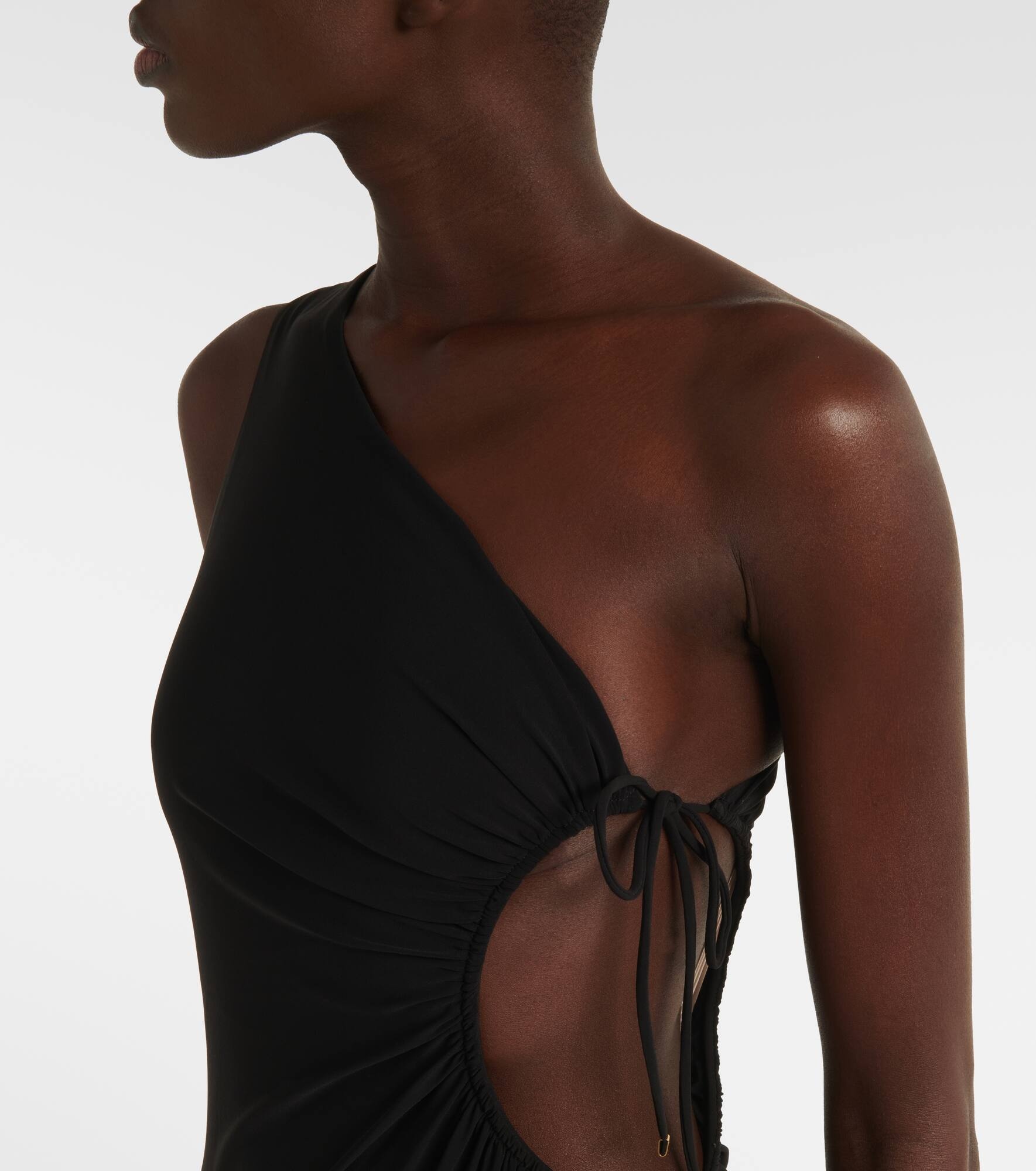 Gathered one-shoulder swimsuit - 5