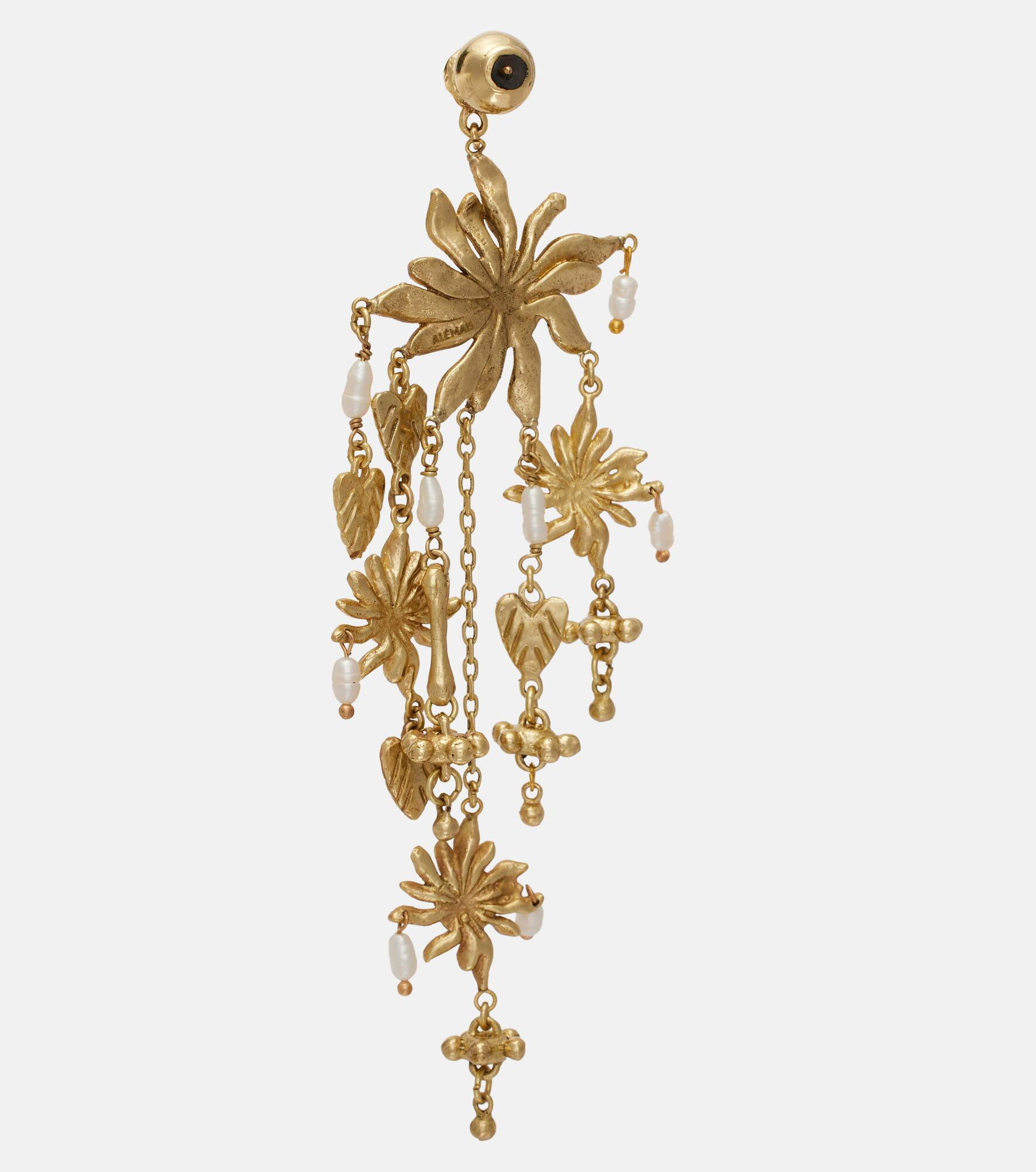 Drop earrings with freshwater pearls - 5
