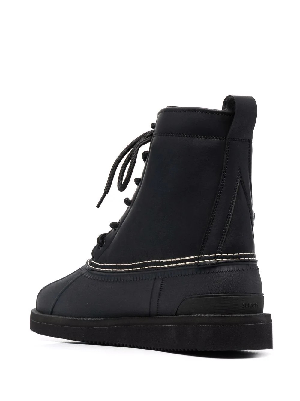 lace-up leather ankle boots - 3