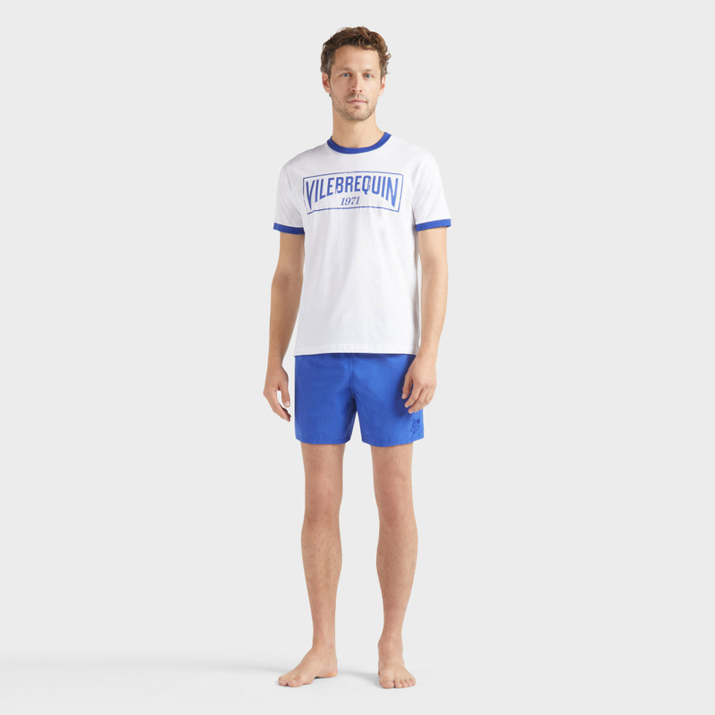 Vilebrequin Men Cotton Light Jersey T-shirt Bicolor Logo outlook