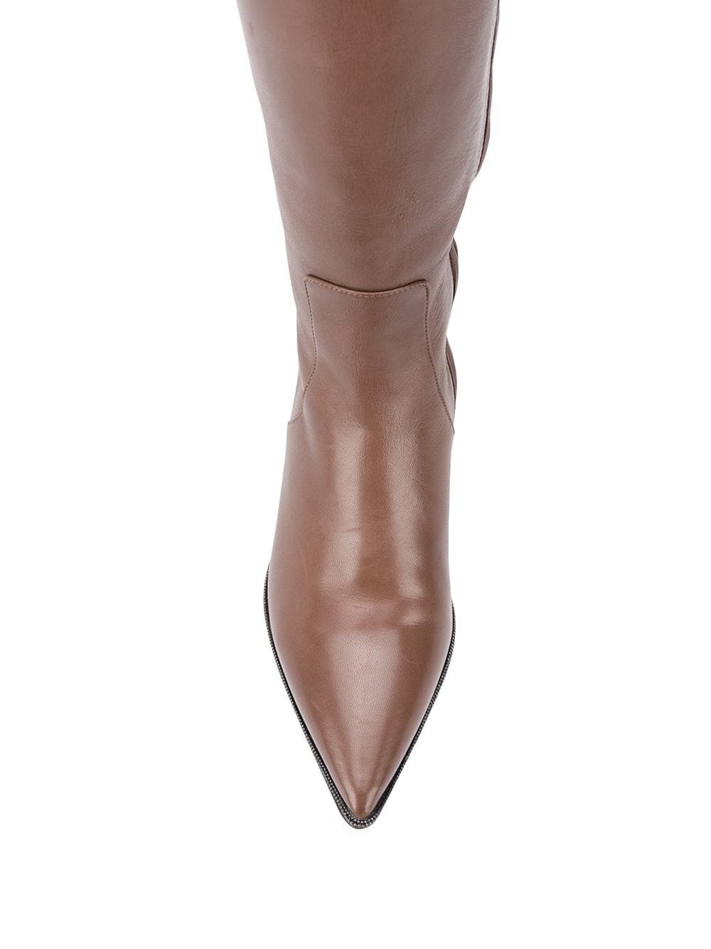 pointed toe knee-high boots - 4