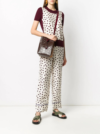 Marni oval-print knitted top outlook