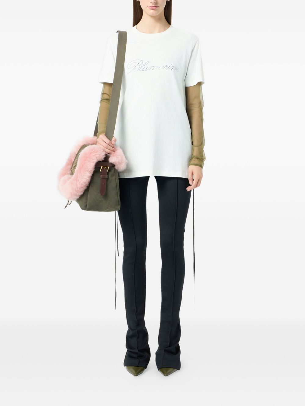 crystal-embellished T-shirt - 2