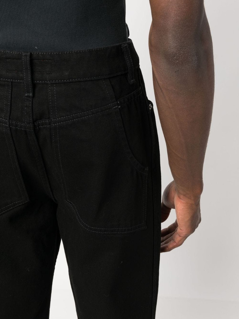 mid-rise tapered-leg trousers 6