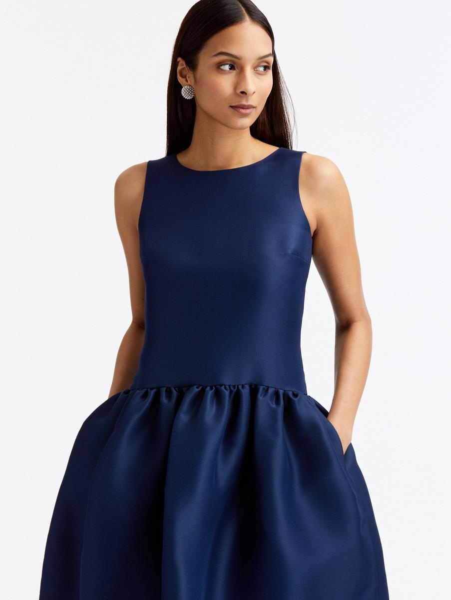 SILK DROP WAIST COCKTAIL DRESS