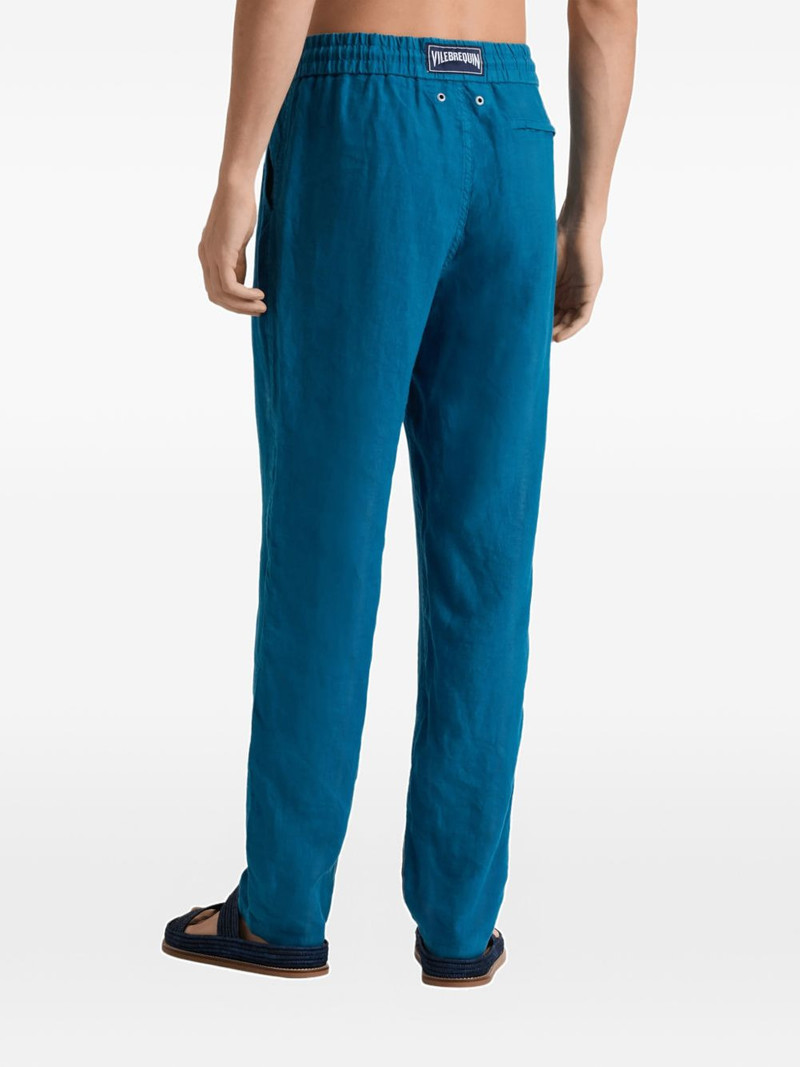 drawstring linen trousers 3