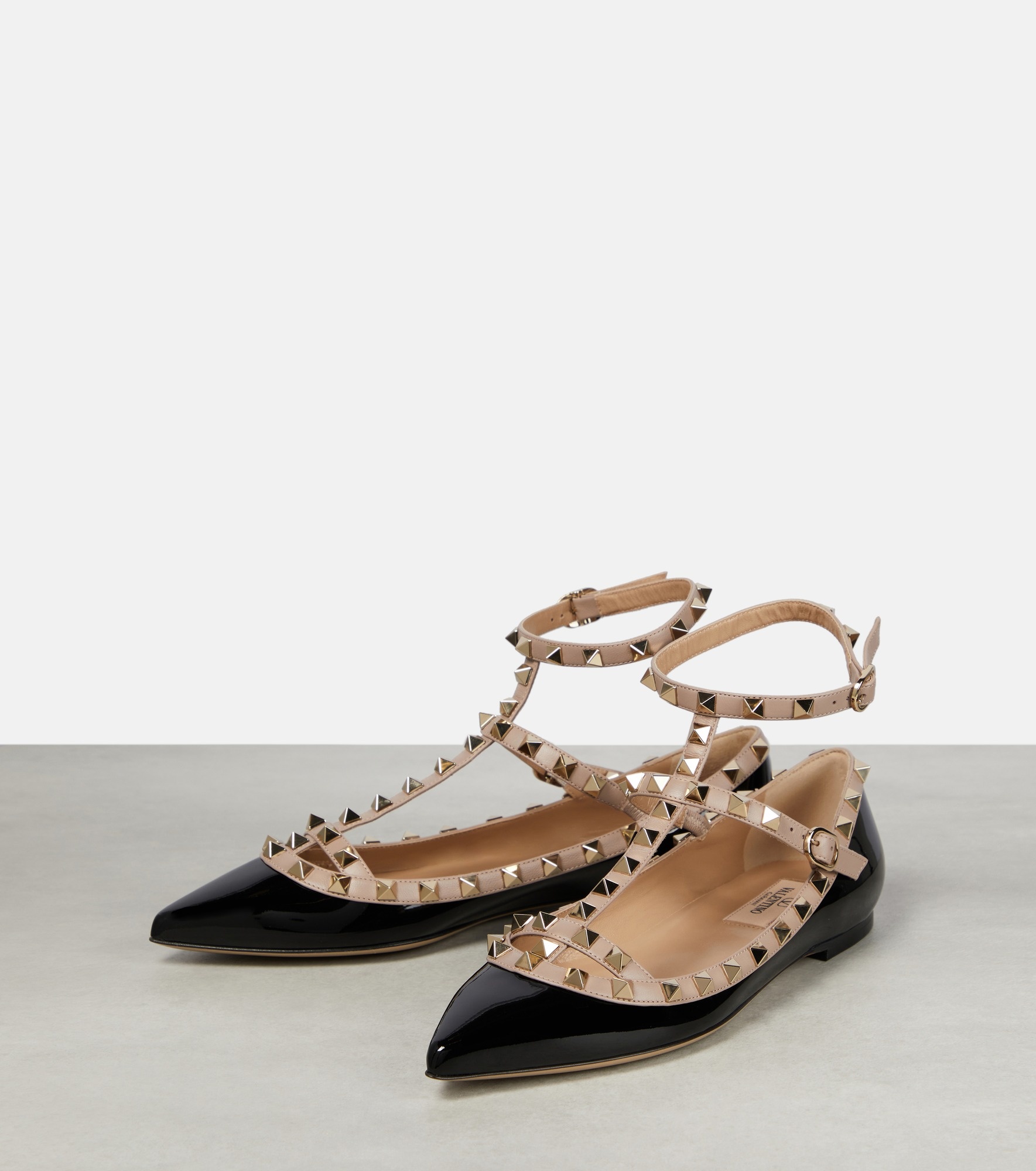 Rockstud leather ballet flats - 5