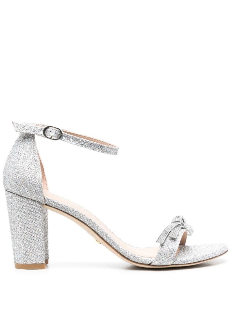 glittered leather sandals - 1