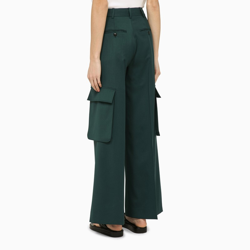 Amiri Forest Green Wool Trousers Women - 2