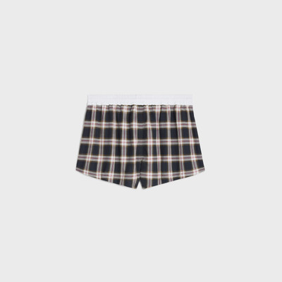 CELINE celine mini shorts in checked panama outlook