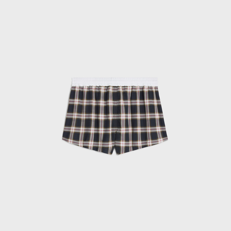 ショートパンツ CELINE | CELINE MINI SHORTS IN CHECKED PANAMA 2P64A137Y.10CA CELINE celine mini shorts in checked panama | REVERSIBLE