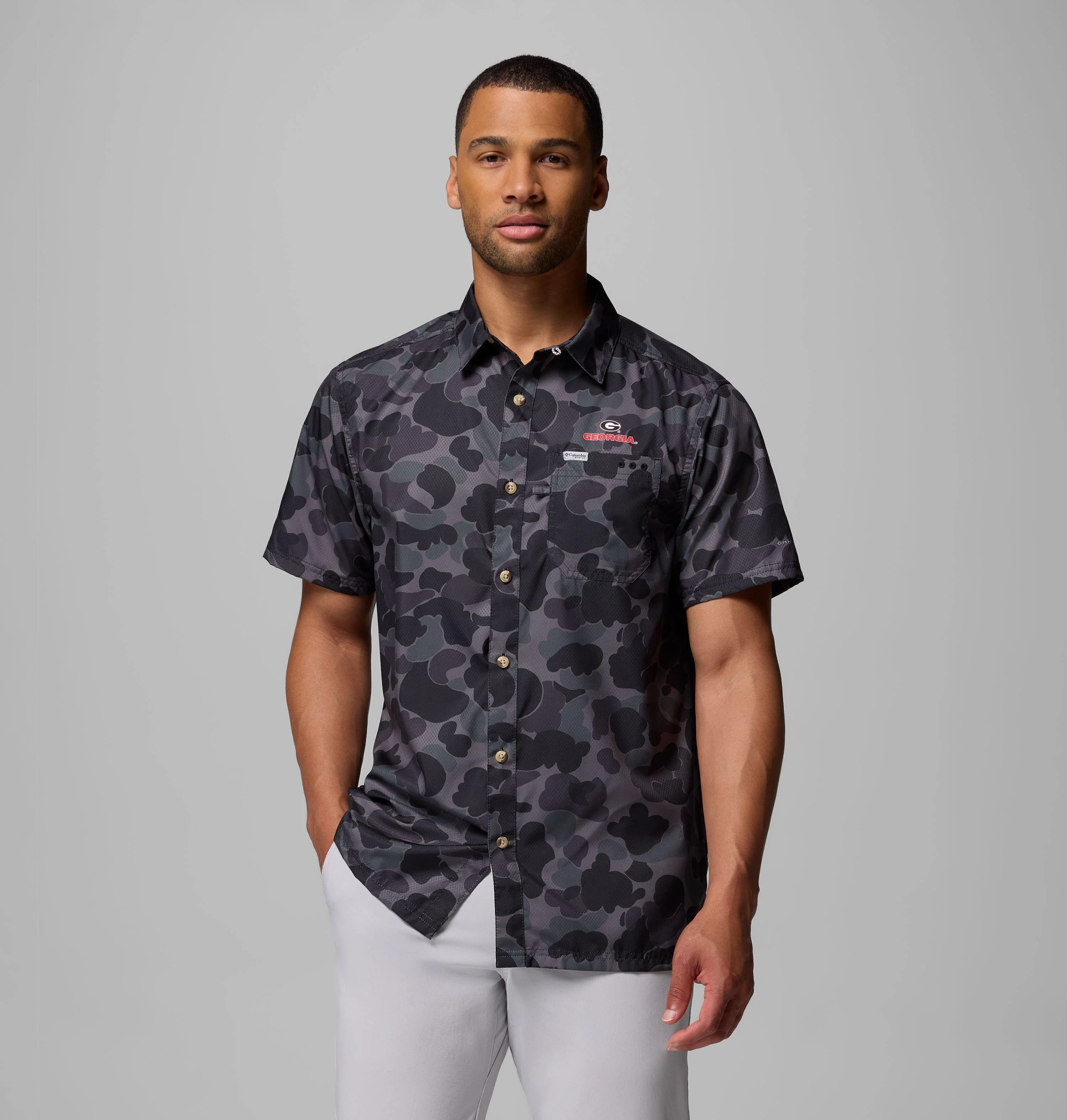 Men's Collegiate PFG Super Slack Tide Shirt - Georgia - 1