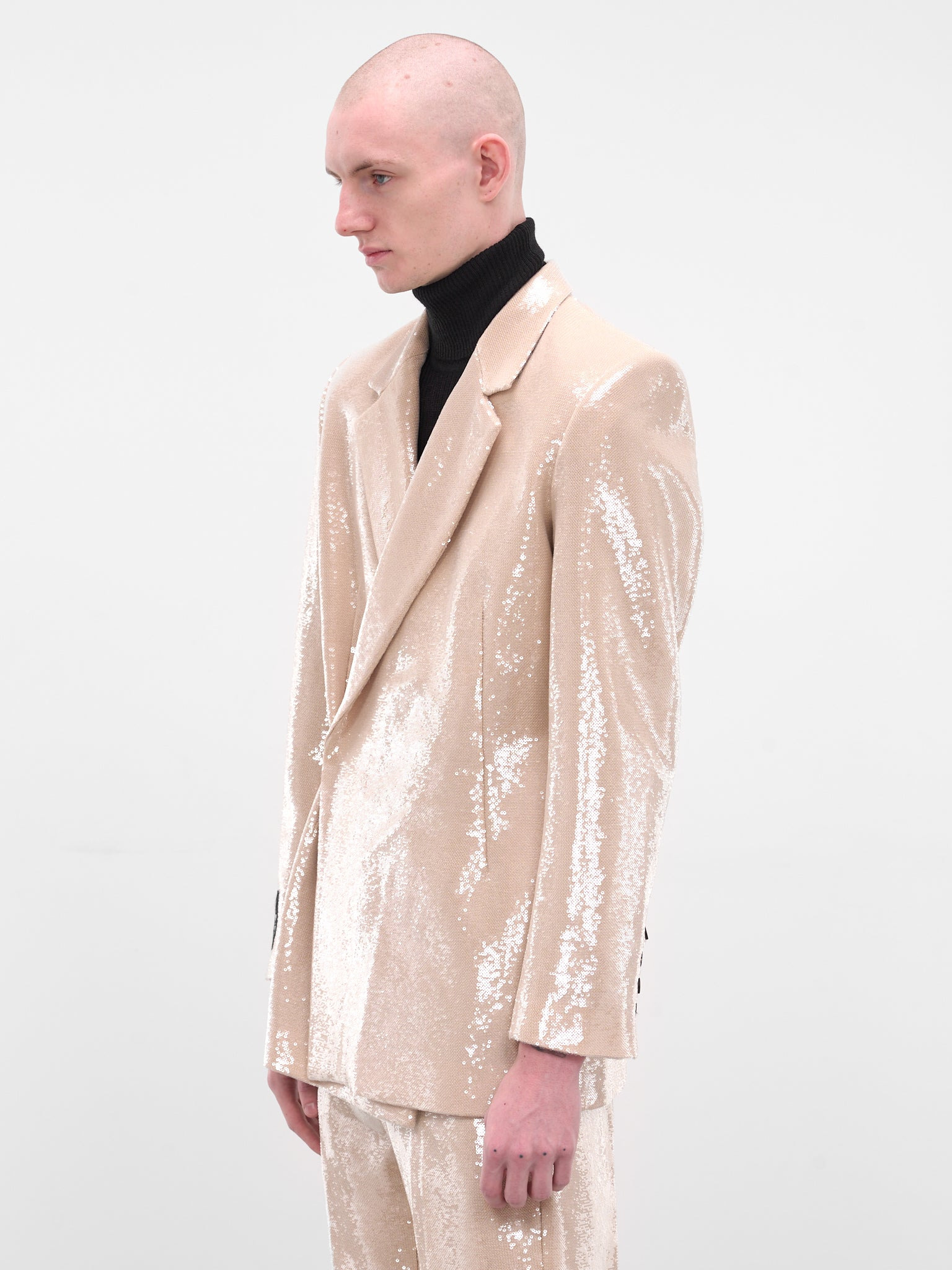 Egonic Double-Breasted Sequin Blazer - 2