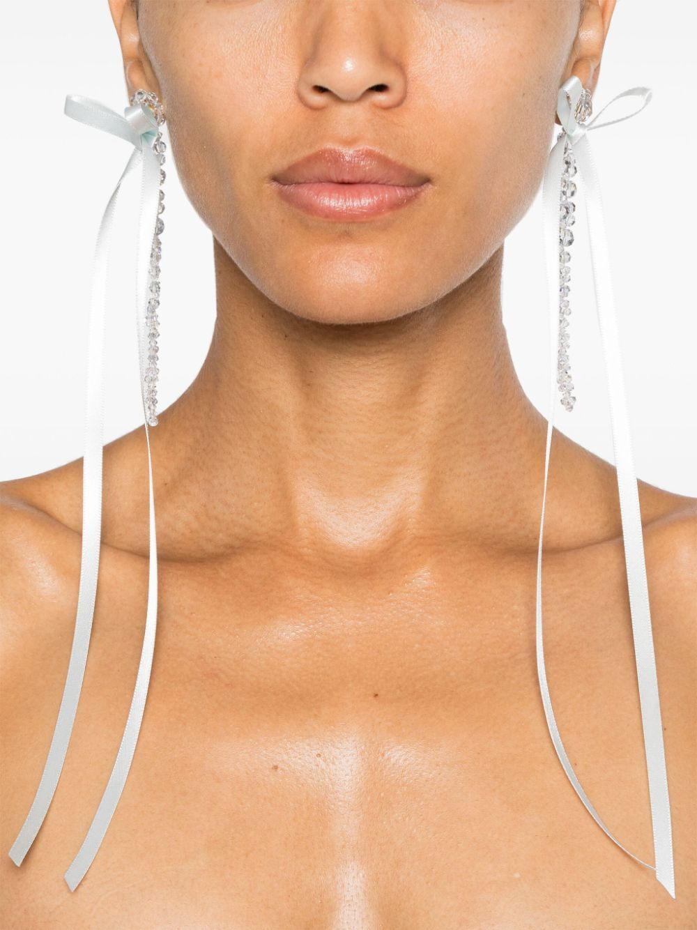 Simone Rocha Women Bow Ribbon Drip Earrings - 2