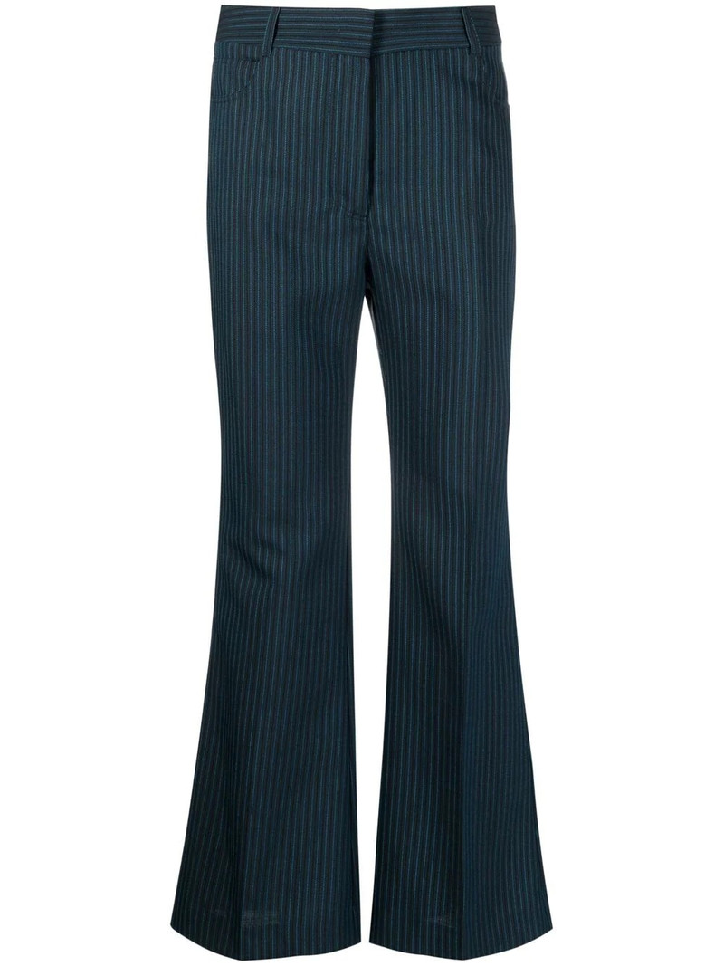 striped flared trousers 1