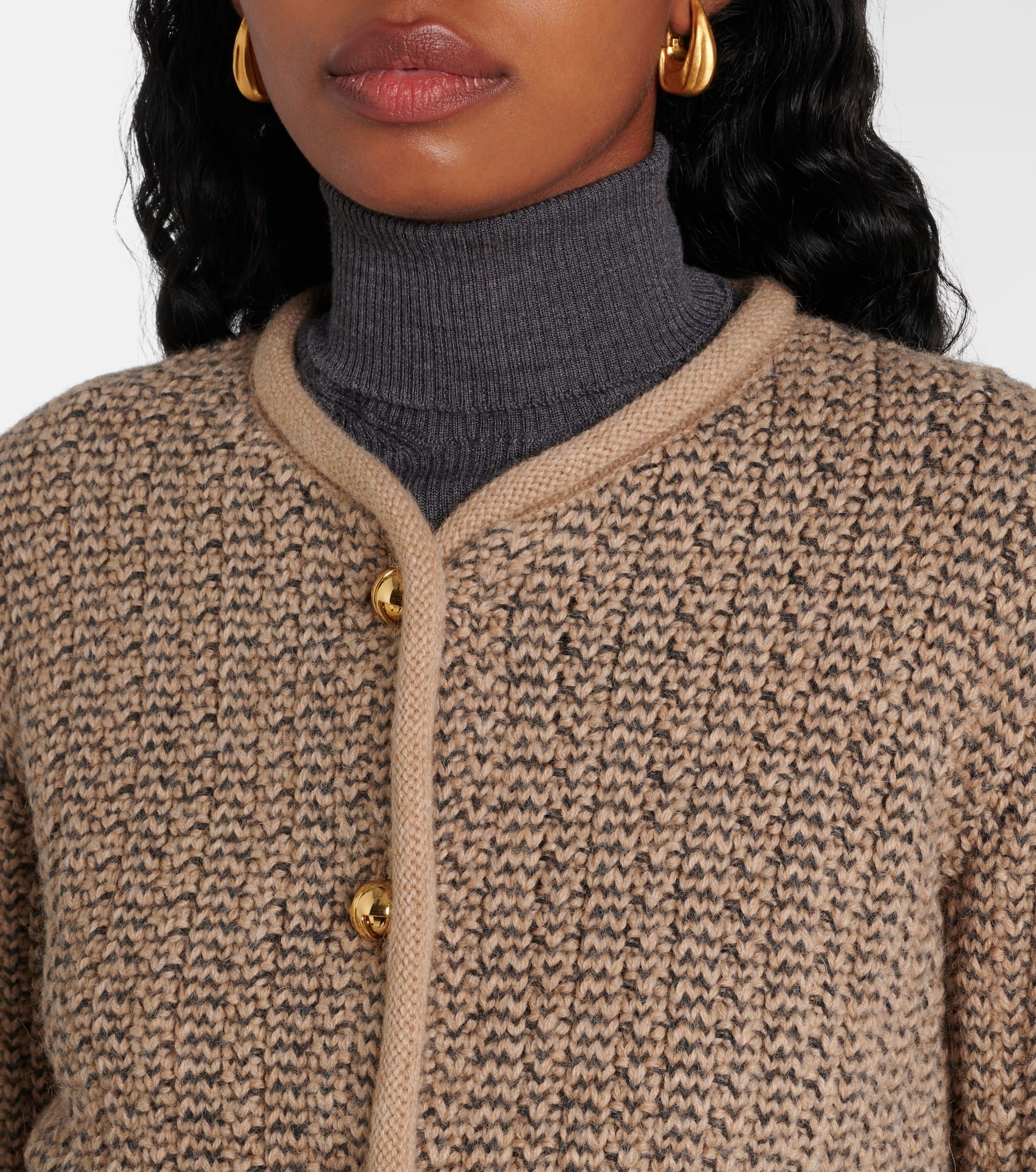 Wool and alpaca cardigan - 5