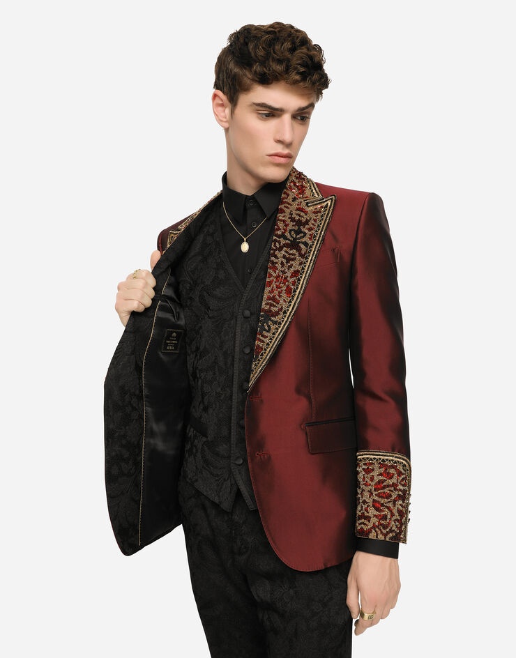 Sicilia-fit tuxedo suit with synthetic rhinestones - 5