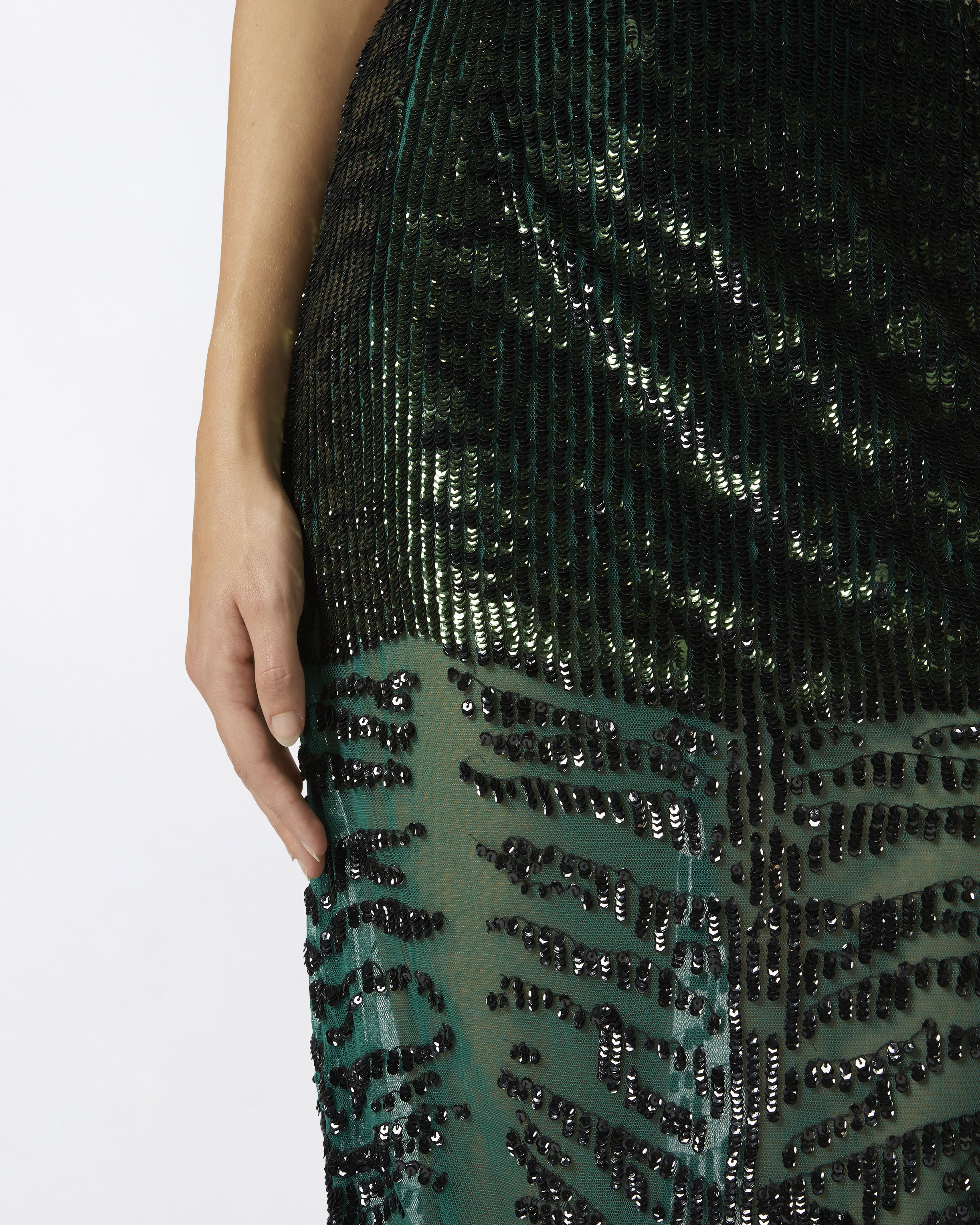PENCIL SKIRT WITH ZEBRA-EFFECT SEQUIN EMBROIDERY - 5