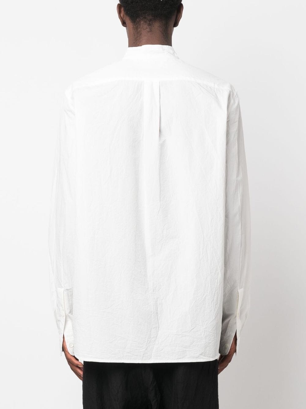 pointed-collar cotton shirt - 7