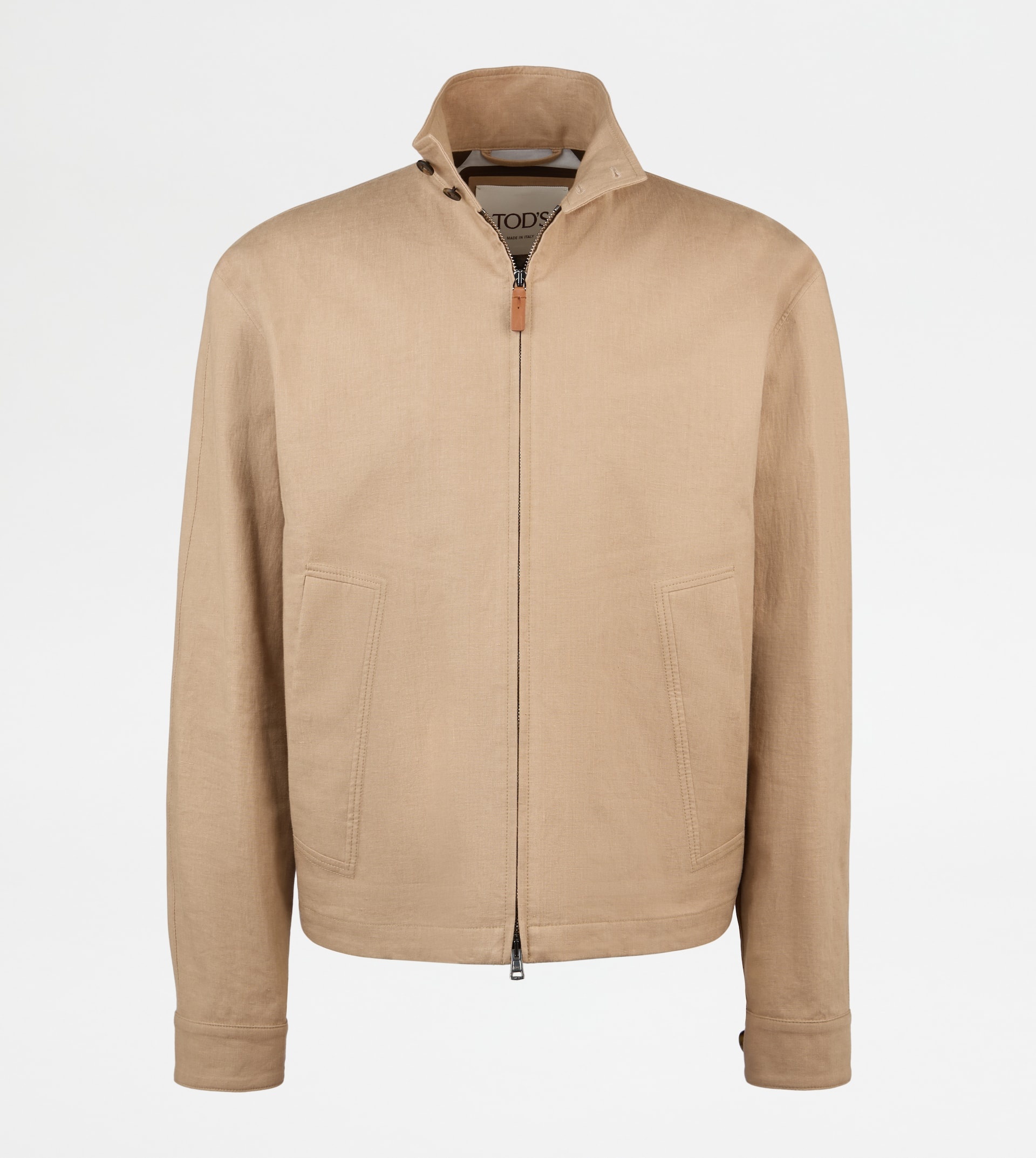 JACKET IN LINEN - BEIGE - 1