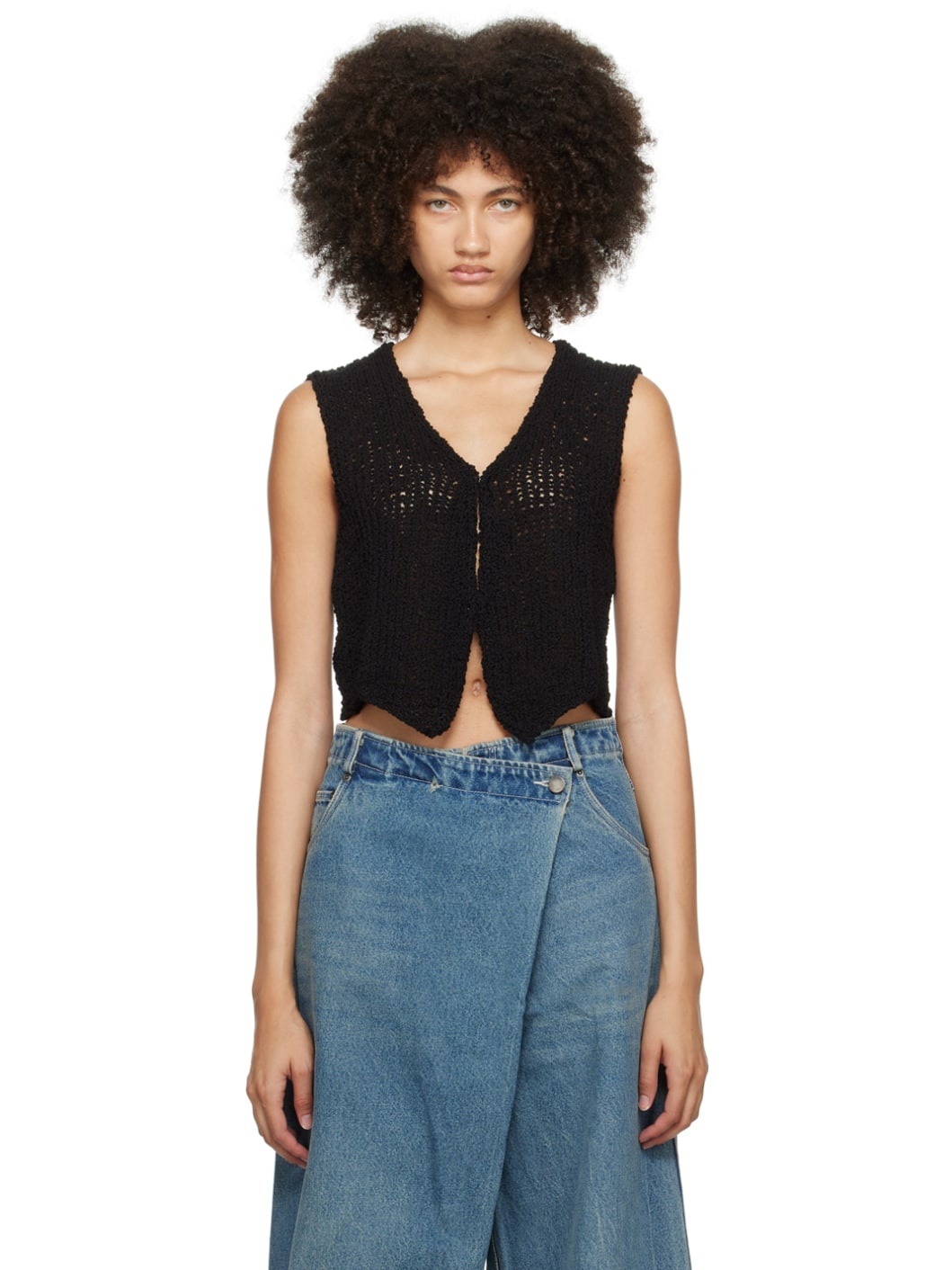 Black Hook-Eye Cardigan - 1