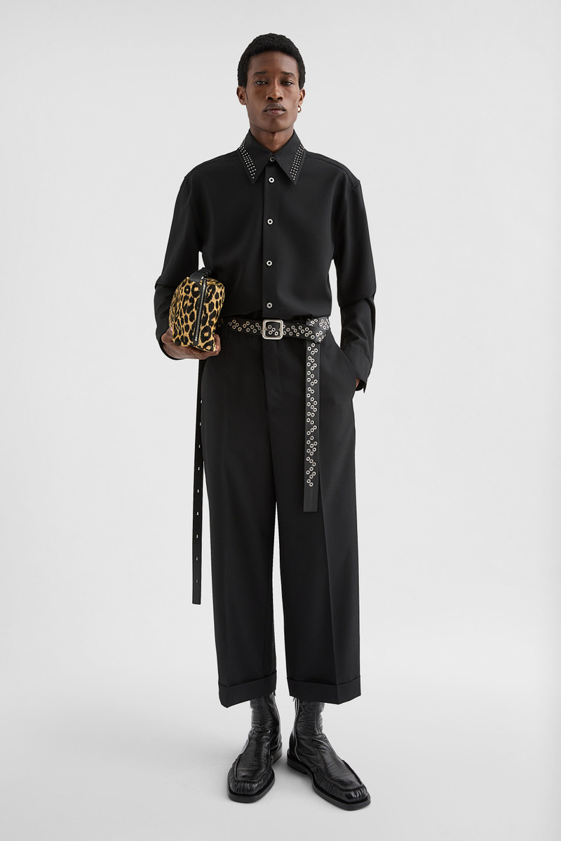 Jil Sander Wool Poplin Belted Trousers outlook