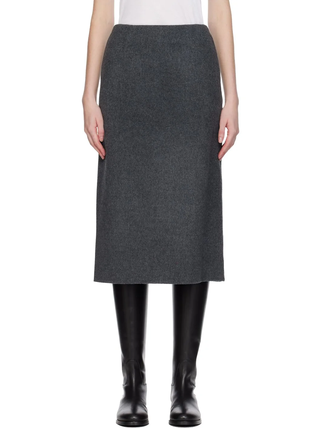 Gray Sander Midi Skirt - 1