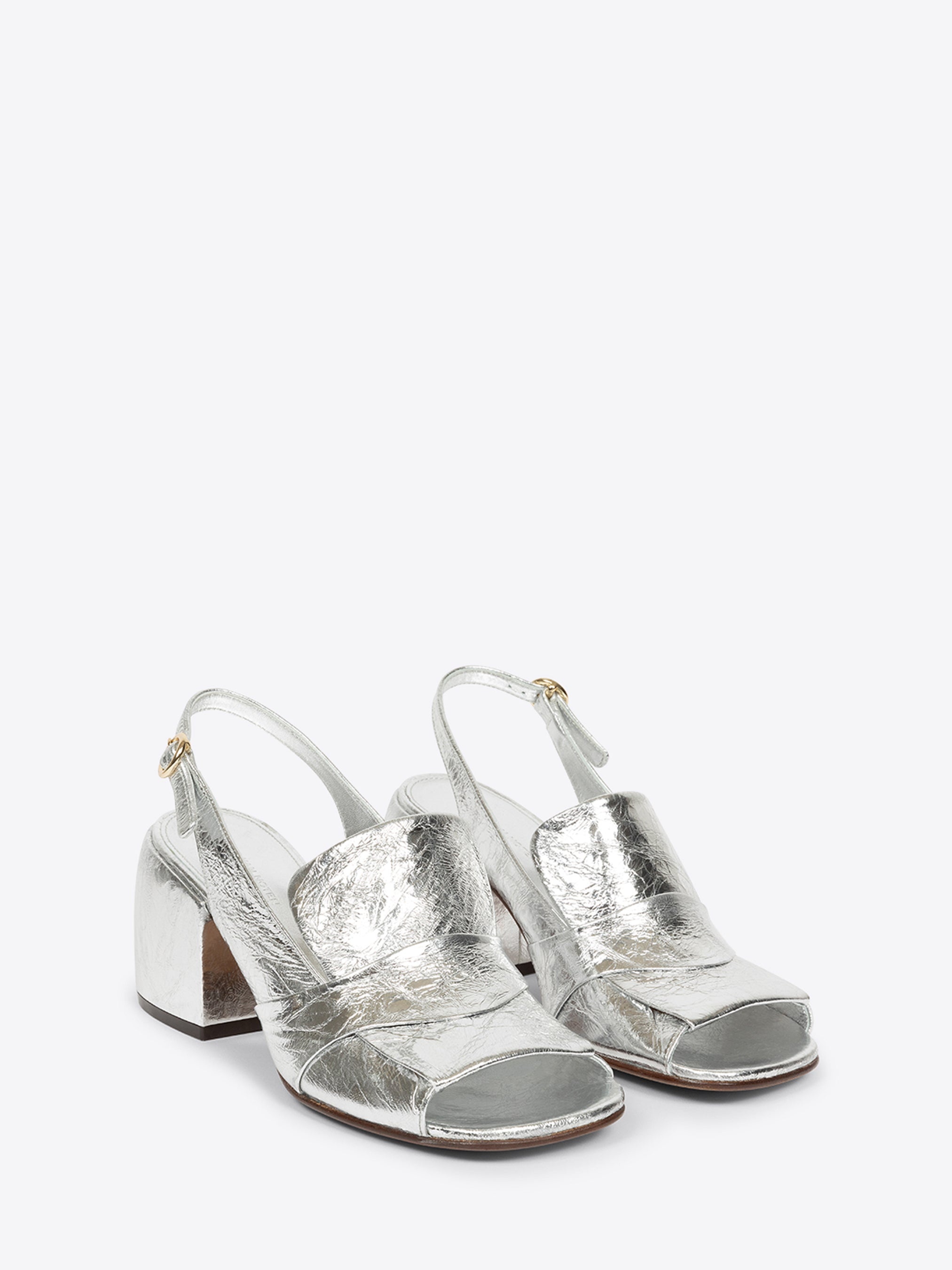 METALLIC LEATHER MULES - 3
