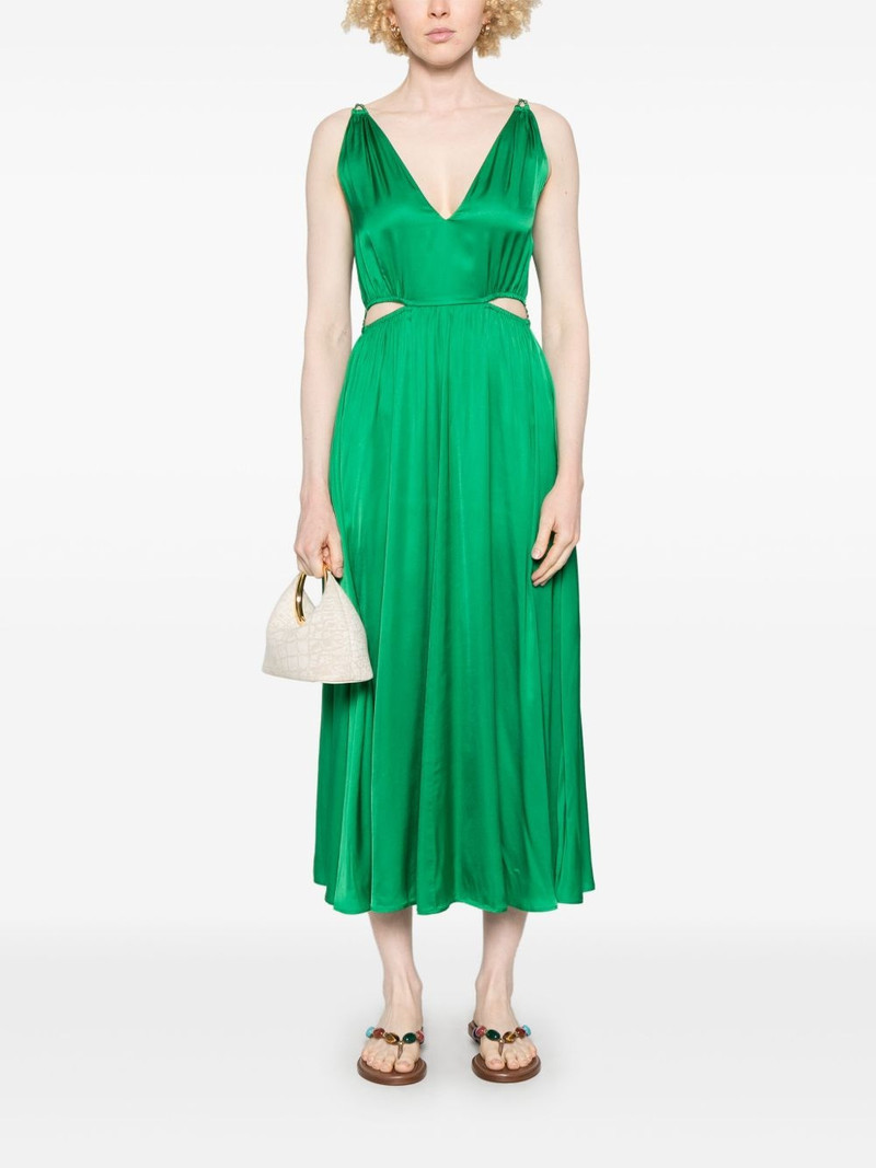 maje V-neck midi dress outlook