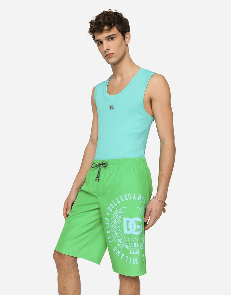 Long printed swim trunks - 4