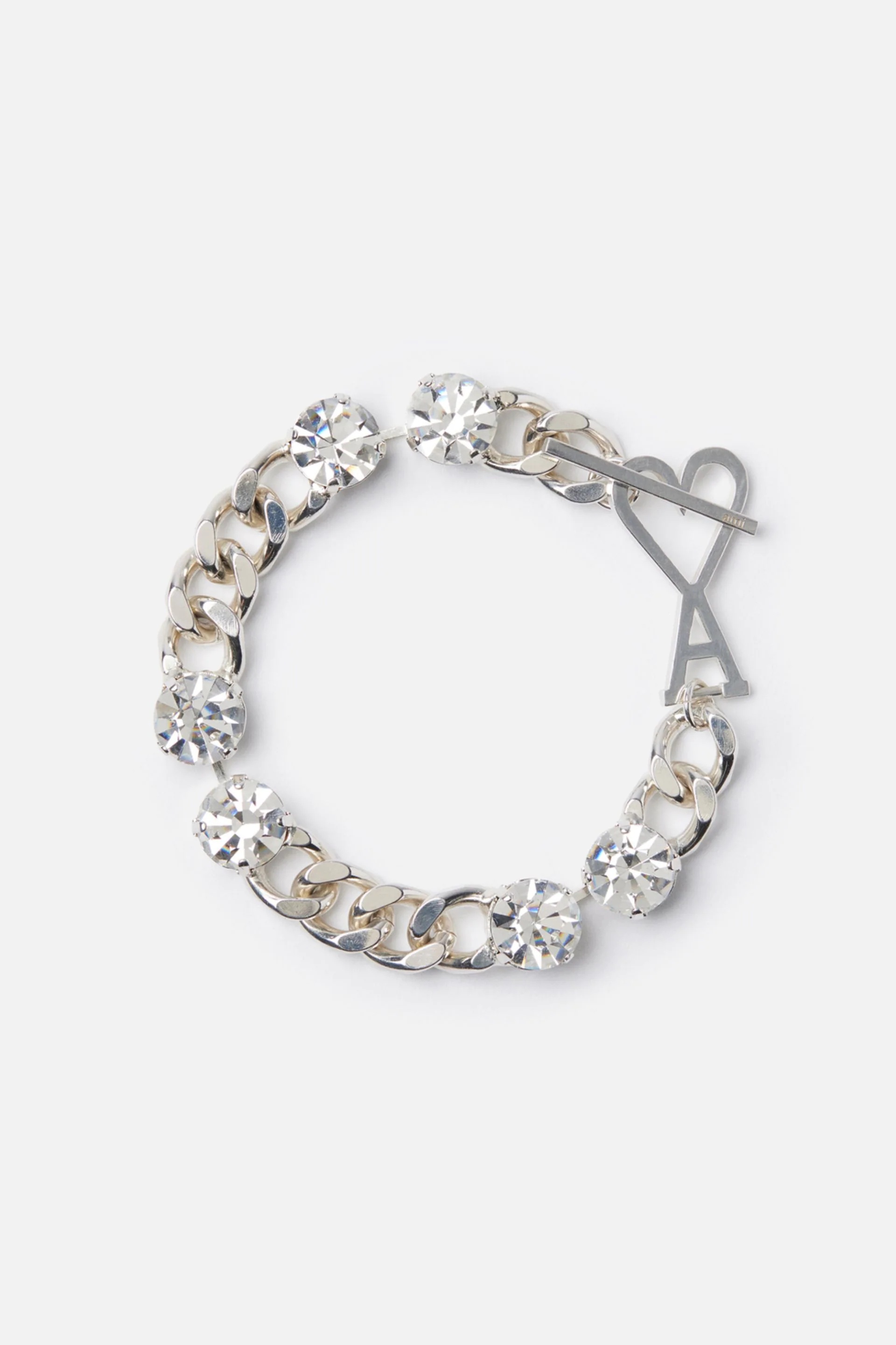 Ami De Coeur Curb Chain And Strass Bracelet - 2