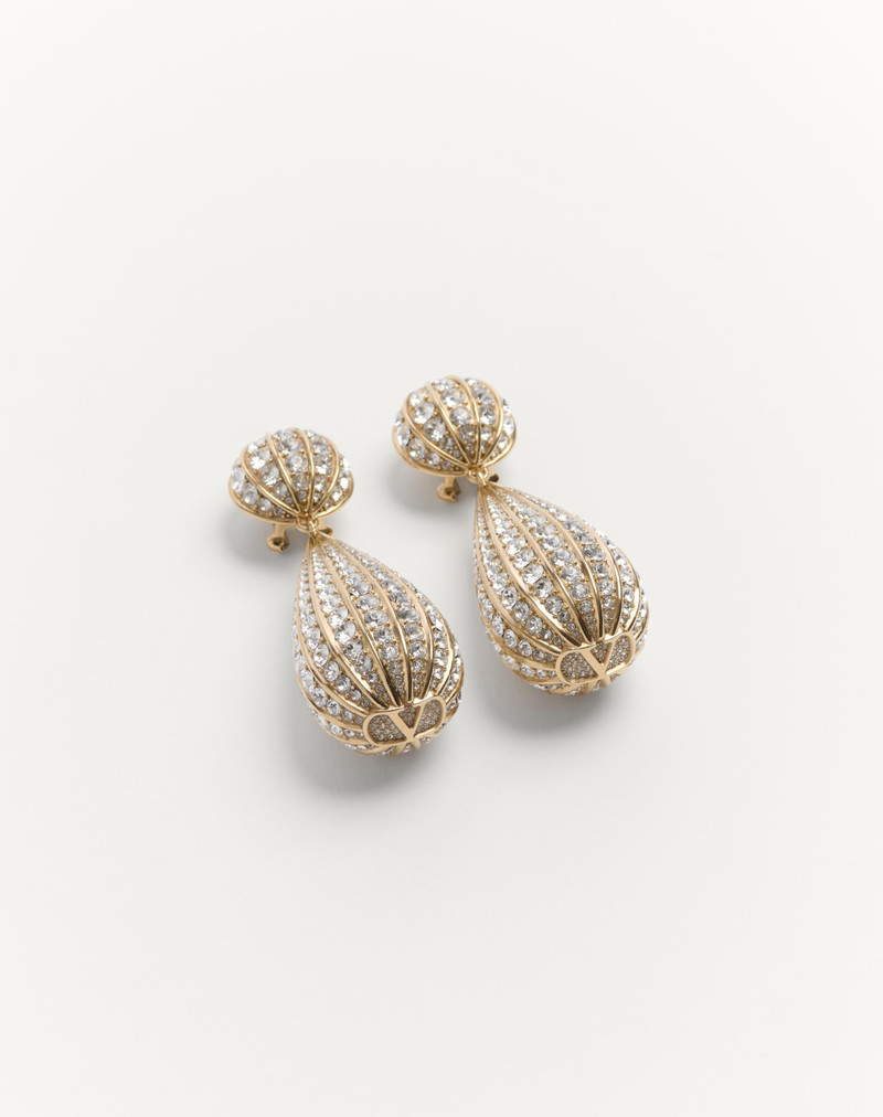 Valentino POETIQUES DES GOUTTES METAL AND SWAROVSKI® CRYSTAL EARRINGS outlook