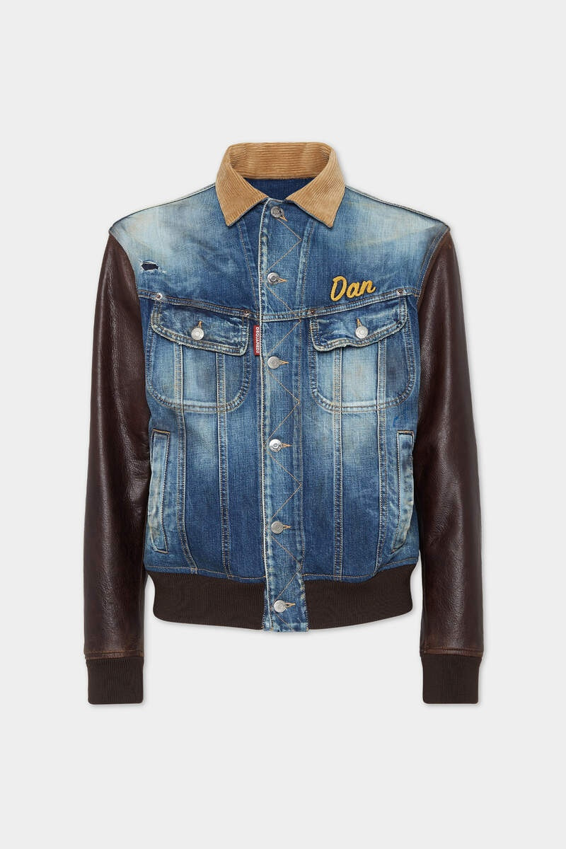 MEDIUM RUSTY NAIL WASH L.A. COLLEGE JEAN JACKET 1