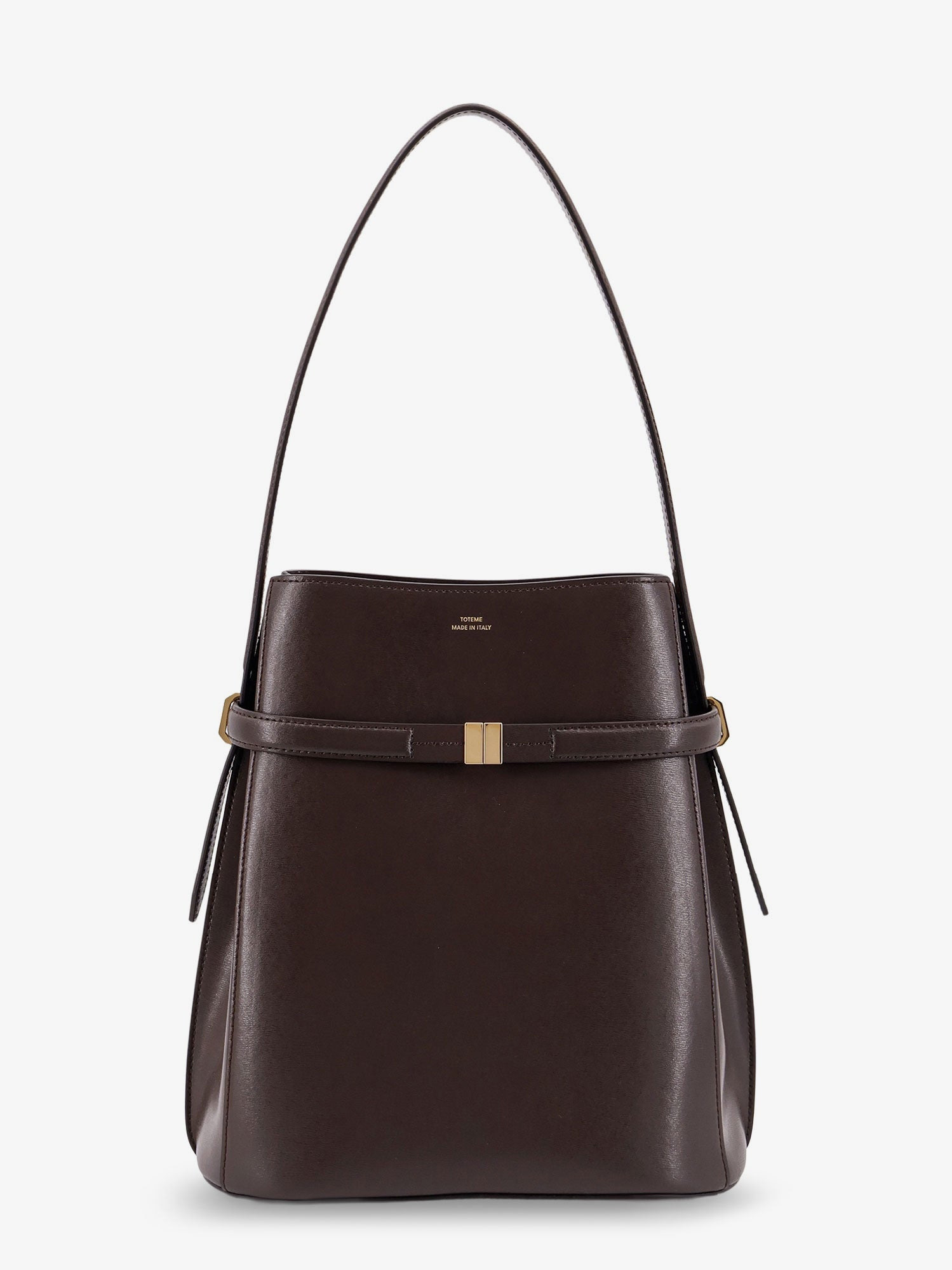 Toteme Women Leather Bucket Bag With Frontal Strap - 1