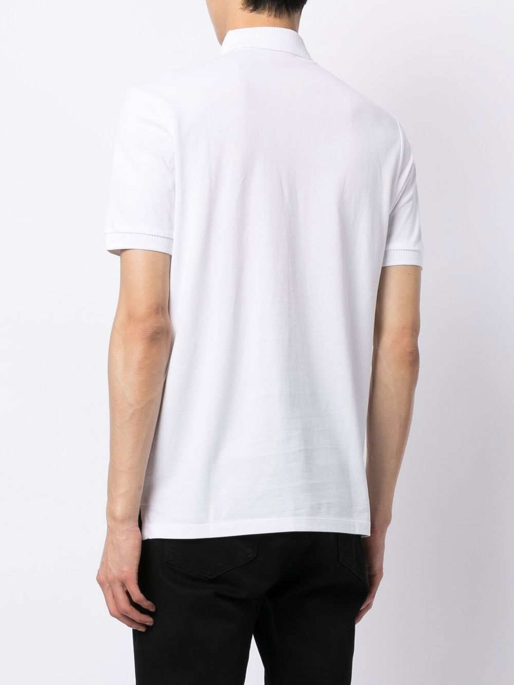 logo-patch cotton polo shirt - 4