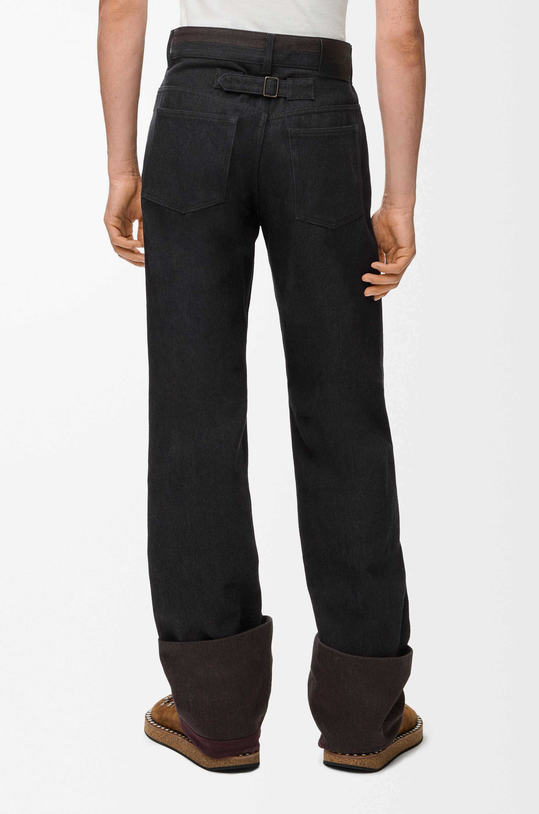 Turn-up jeans in denim - 4