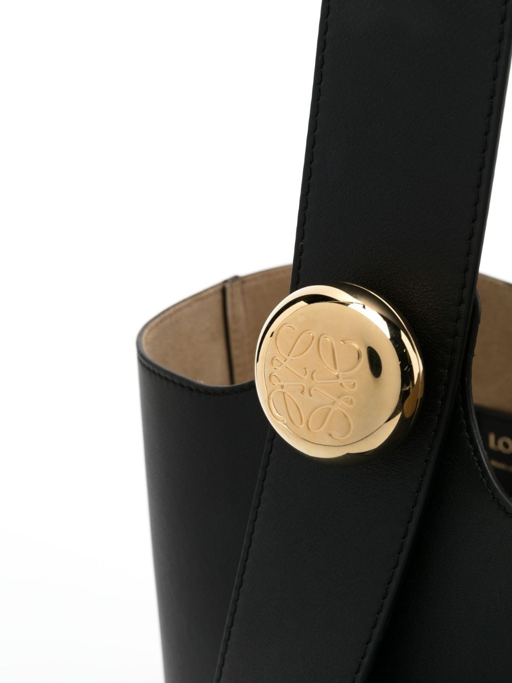 medium leather bucket bag - 4