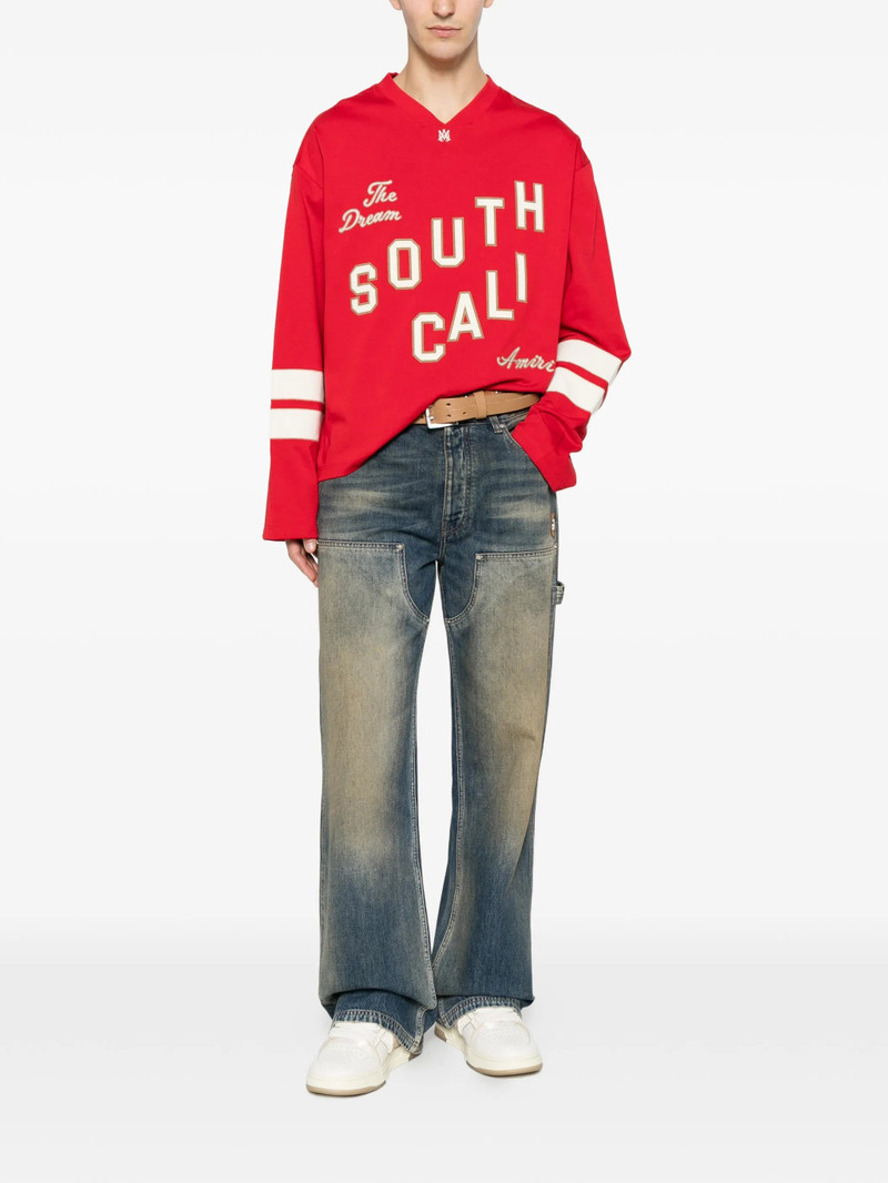 AMIRI Amiri Graphic-print V-neck Sweater outlook