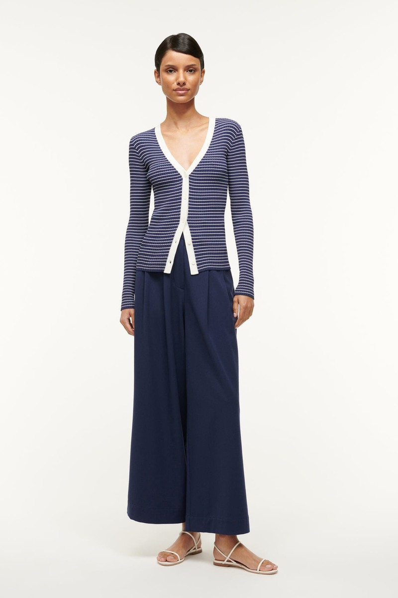 STAUD STAUD CARGO SWEATER NAVY MICRO STRIPE outlook