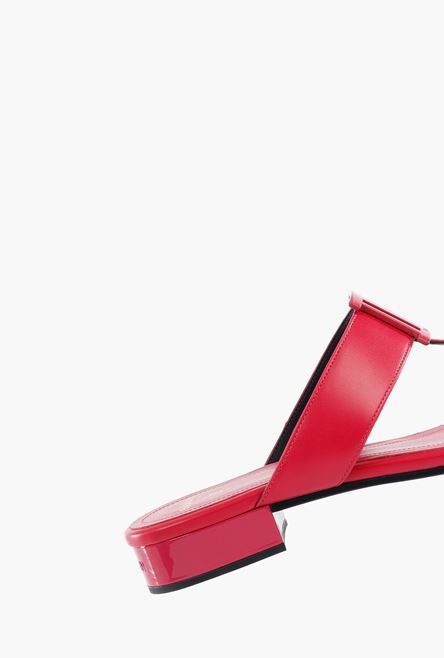 Fuchsia pink leather Sofia sandals - 6