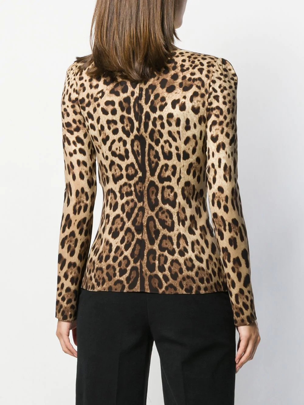 leopard print blouse - 4