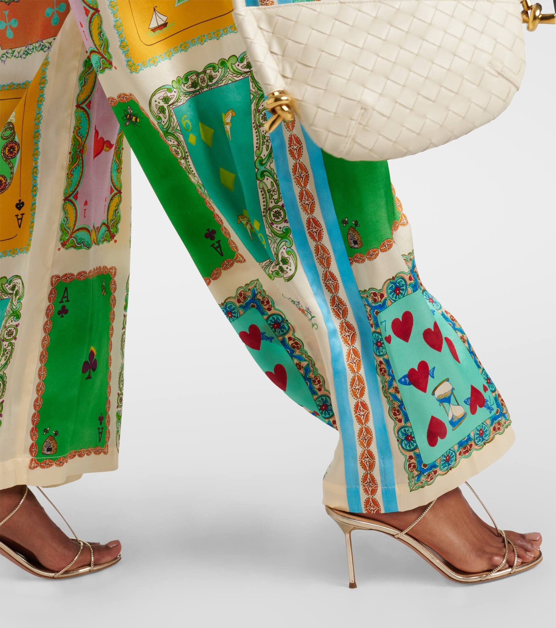 Rummy printed silk satin palazzo pants - 5