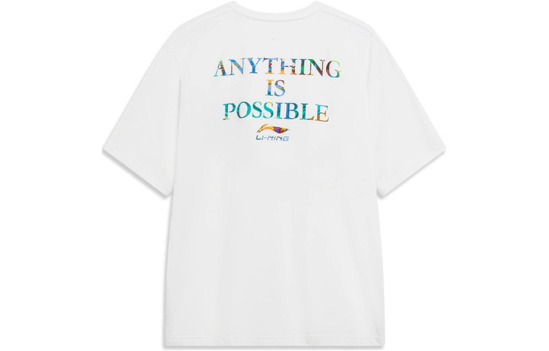 Li-Ning Li-Ning Logo Sportslife Casual T-Shirt 'White' AHST177-1 outlook