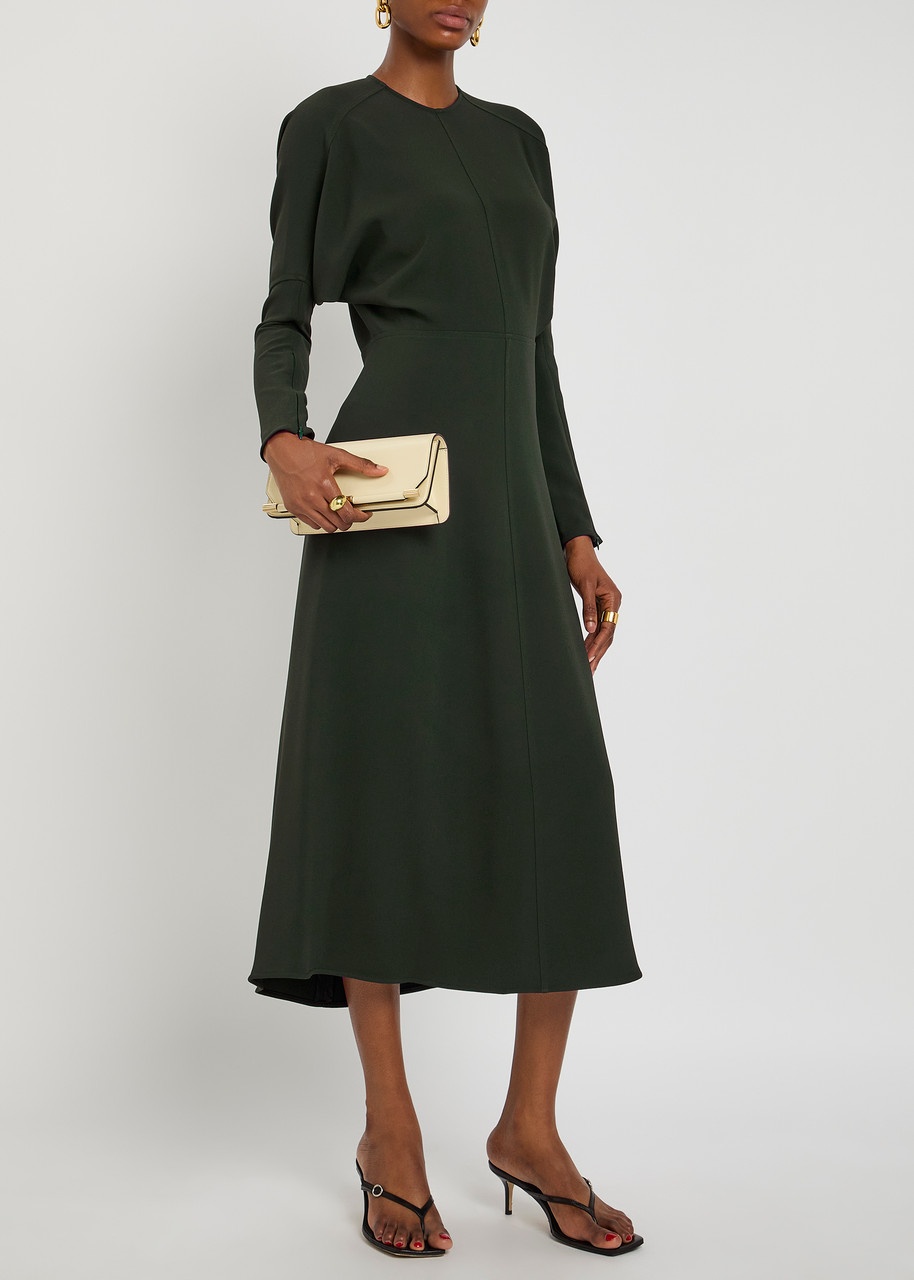 Victoria Beckham Draped Crepe Midi Dress - 4