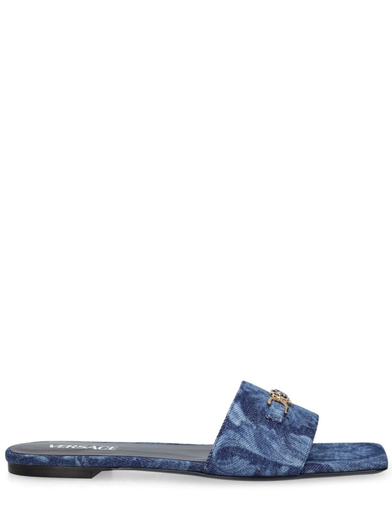 Denim mule flats - 1