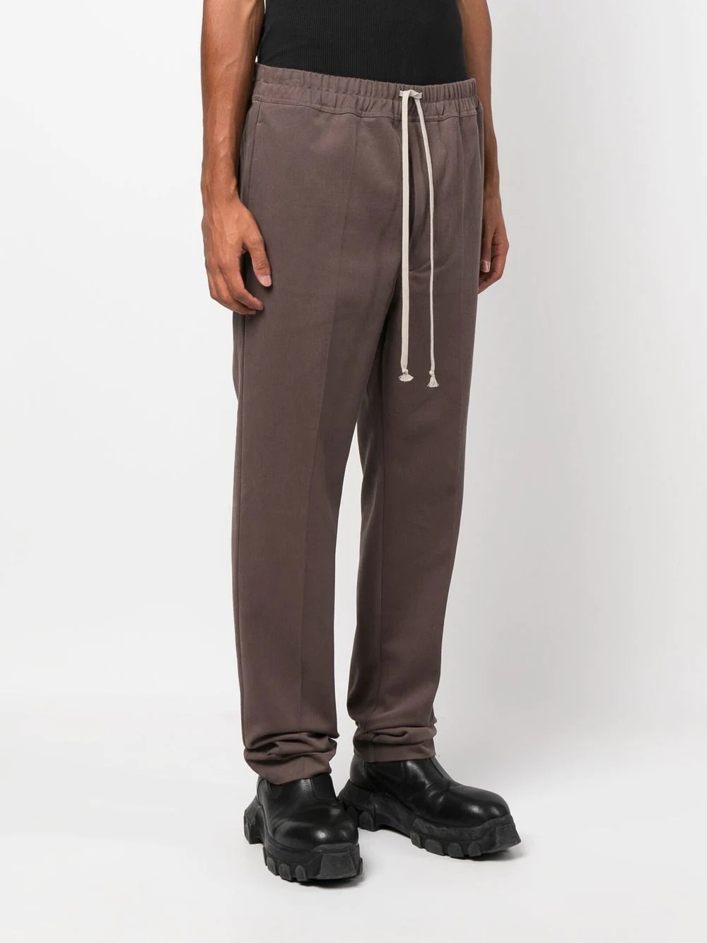 straight-leg drawstring trousers - 3